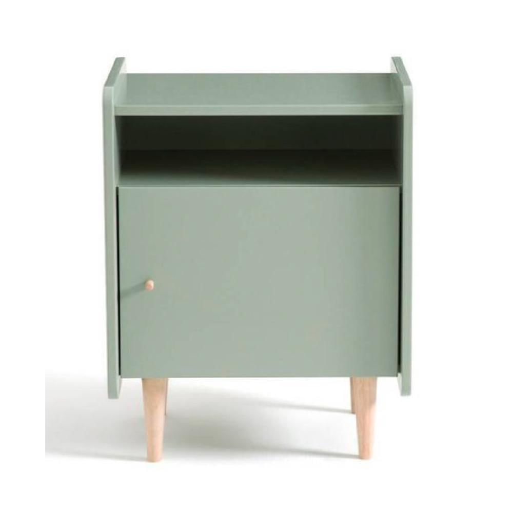 Velador Clásico Alison color Verde Agave 1 puerta TU MESITA