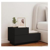 Velador Multiusos Mirtha color Negro 2 cajones TU MESITA