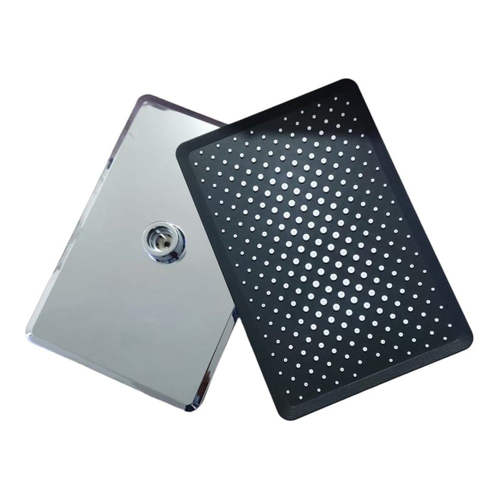 Cabezal Ducha Española Rectangular 30x20cm con Brazo de 40cm Cabezal Ducha Española Rectangular 30x20cm con Brazo de 40cm