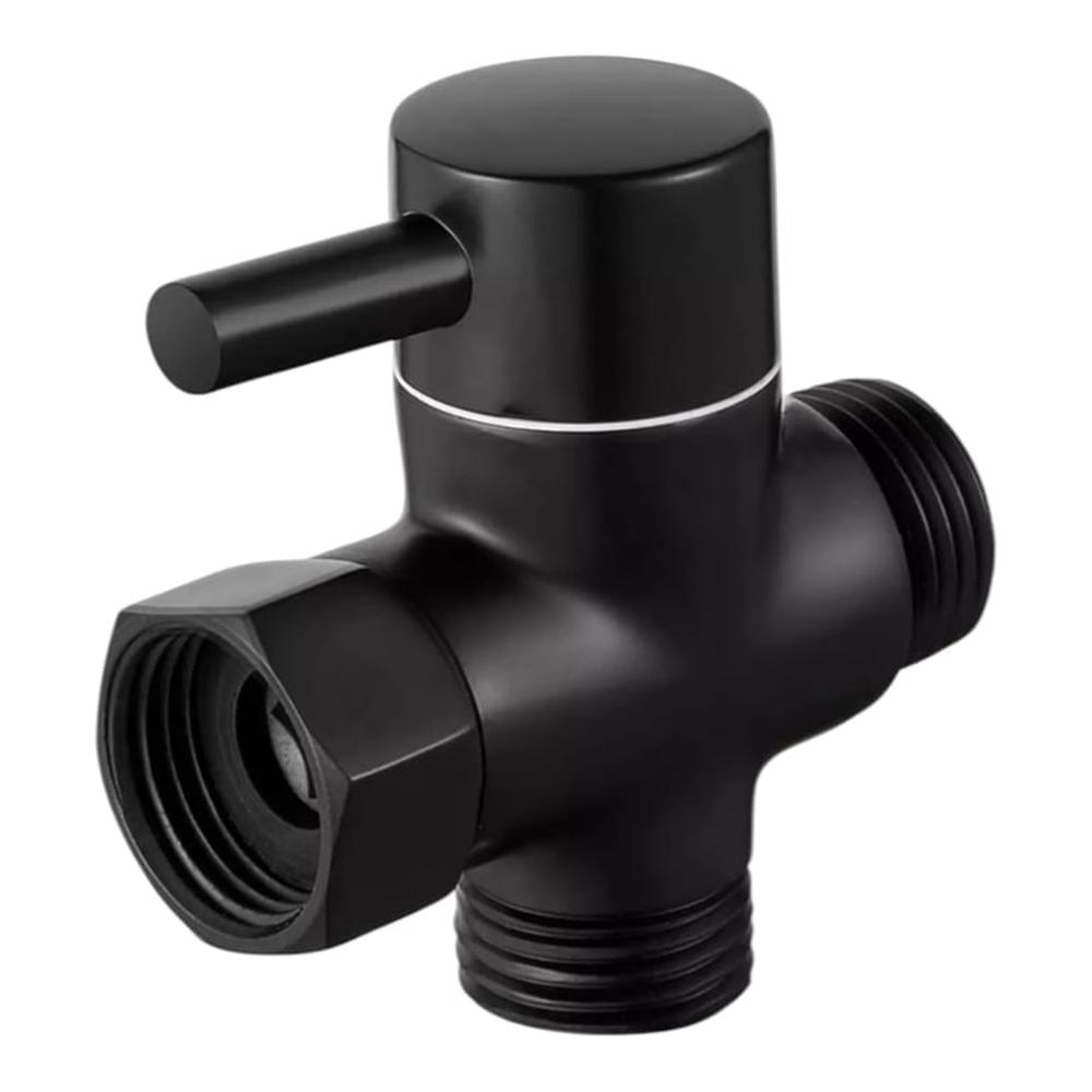 Válvula Desviadora Ducha o bidé color Negro Mate en Acero Inoxidable