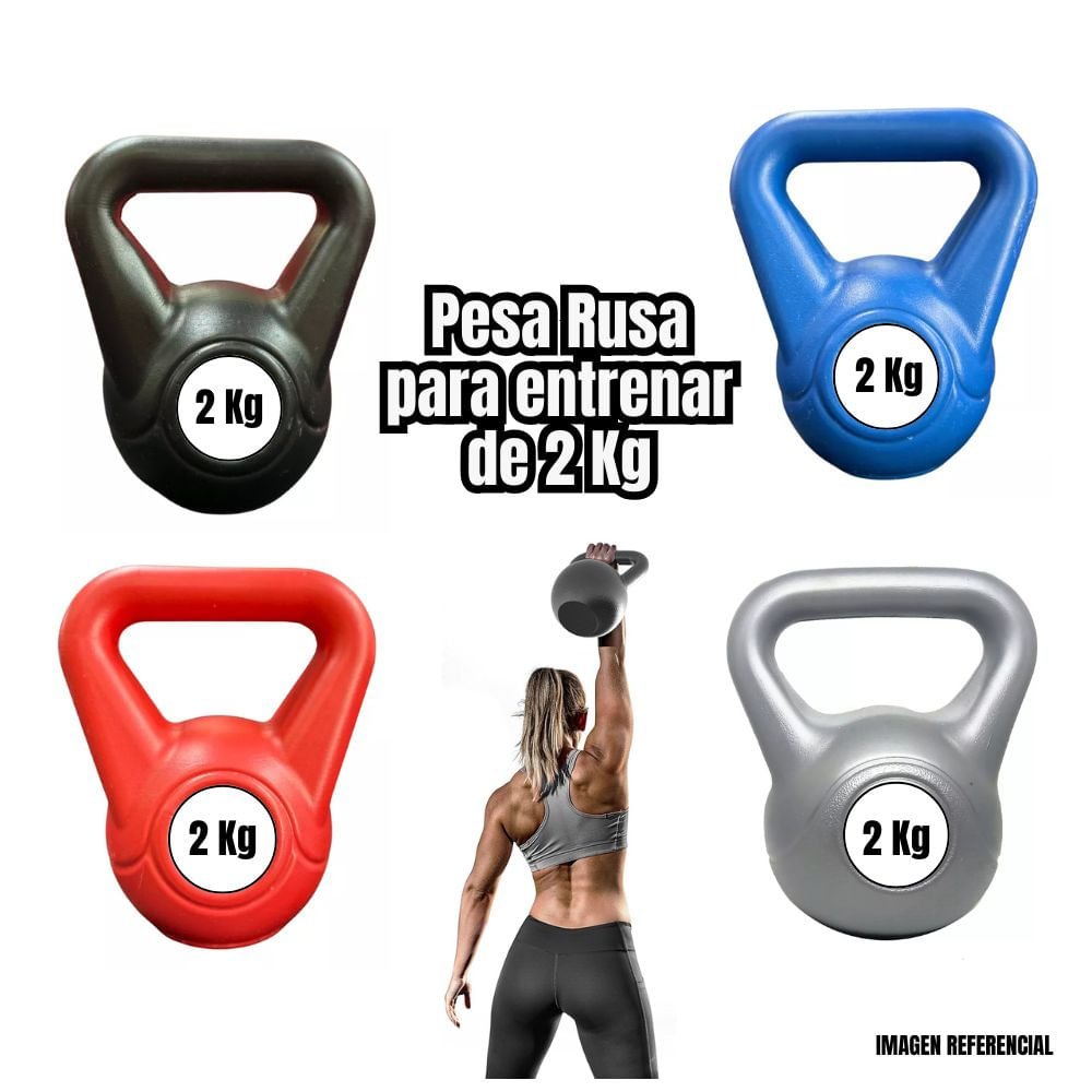 Pesa Rusa Kettebells de PVC 2 Kg Pesa Rusa Kettebells de PVC 2 Kg