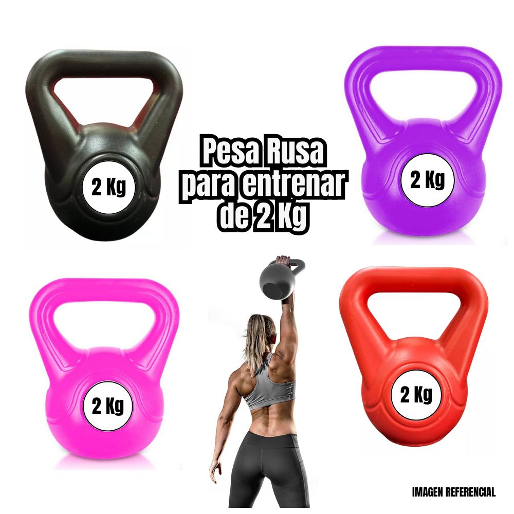 Pesa Rusa Kettebells de PVC 2Kg