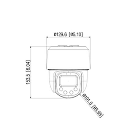 CAMARA DAHUA PT WIZCOLOR IP 4MP IP66 CMOS LENTE 4MM H.265 AUDIO P/N: DH-SD2C400NA-B-PV-PRO