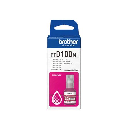 TINTA BROTHER BTD100M COLOR MAGENTA HASTA 5000 PAGINAS PARA BROTHER T230/ T430W/T930DW P/N: BTD100M