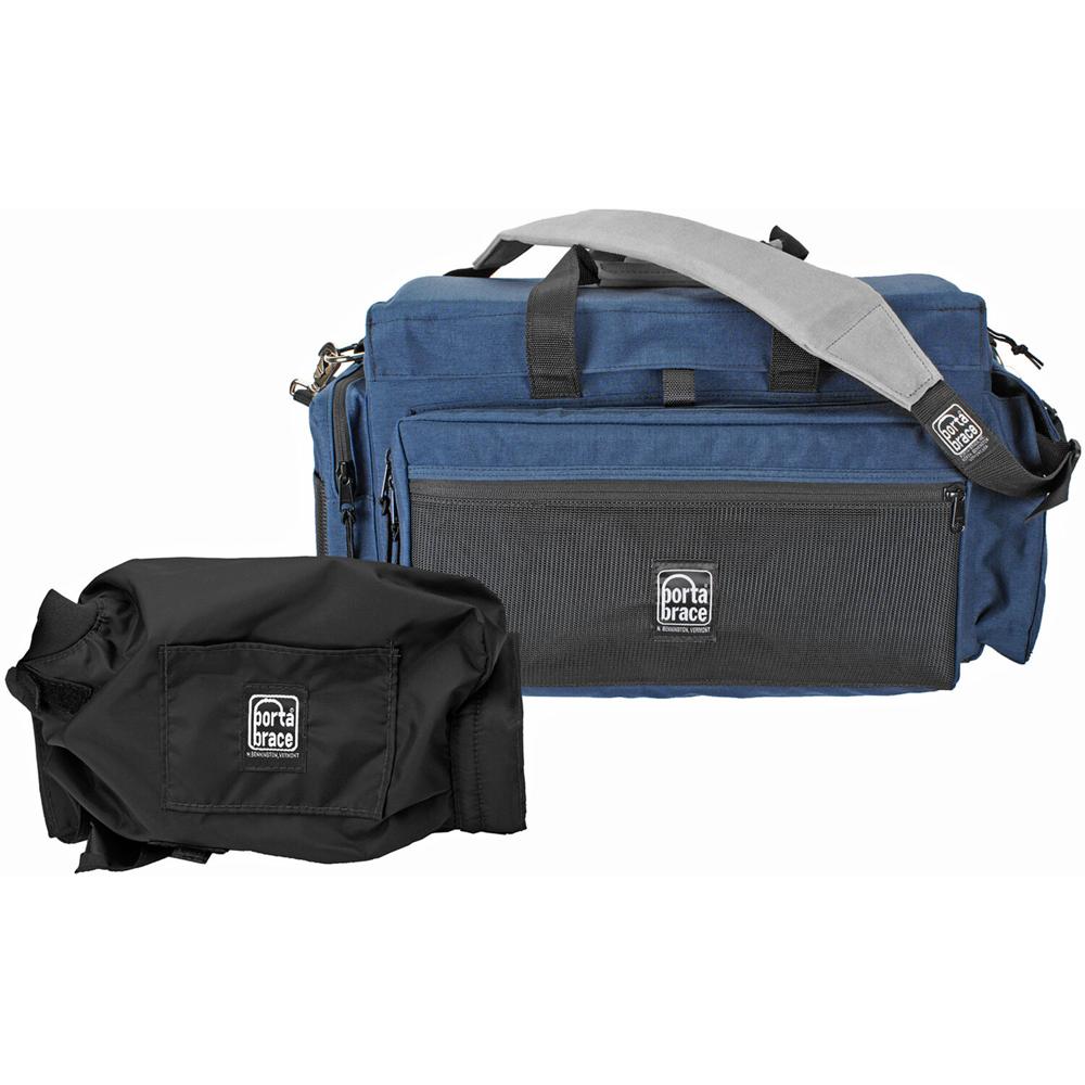 PortaBrace CS-DV2U Funda para Cámara de Video y Kit de Cubierta de Lluvia Rápida Mini (Azul)