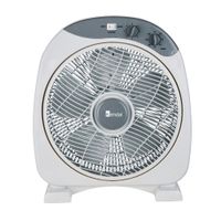 Ventilador de Piso KENDAL  12 Pulgadas  Kf-12b3 Blanco Temporizador 3 Velocidades Compacto Y Potente