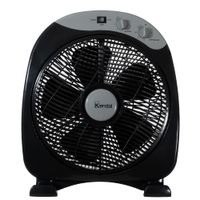 Ventilador de Piso KENDAL 12 Pulgadas  Kf-12b3  Negro Temporizador 3 Velocidades Compacto Y Potente
