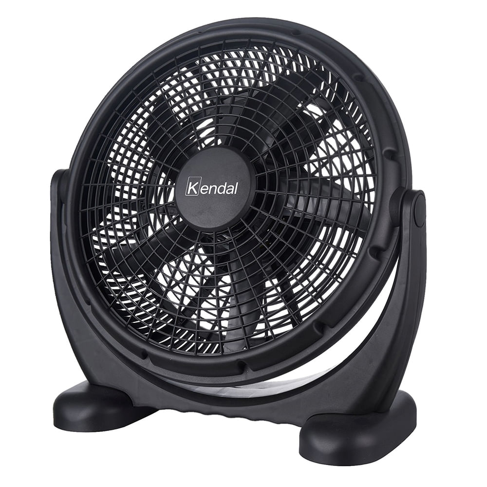 Ventilador de Piso KENDAL 16 Pulgadas Kf-16 Negro Temporizador 3 Velocidades Compacto Y Potente