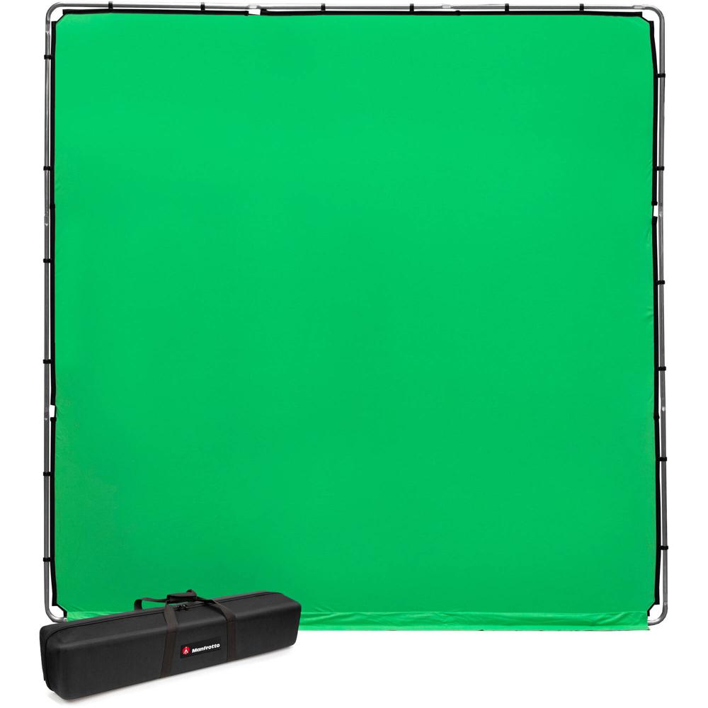 Kit Manfrotto StudioLink 9.8 x 9.8' (Fondo Chroma Key Verde) - Incluye Marco y Funda de Transporte