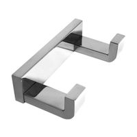 Perchero Doble Vainsa Glamour Plata de Metal para Baño