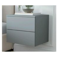 Velador Flotante Margot color Gris Claro 2 cajones TU MESITA