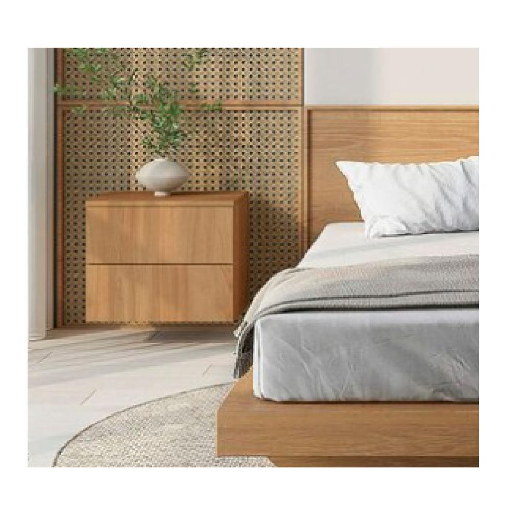 Velador Flotante Margot color Haya 2 cajones TU MESITA