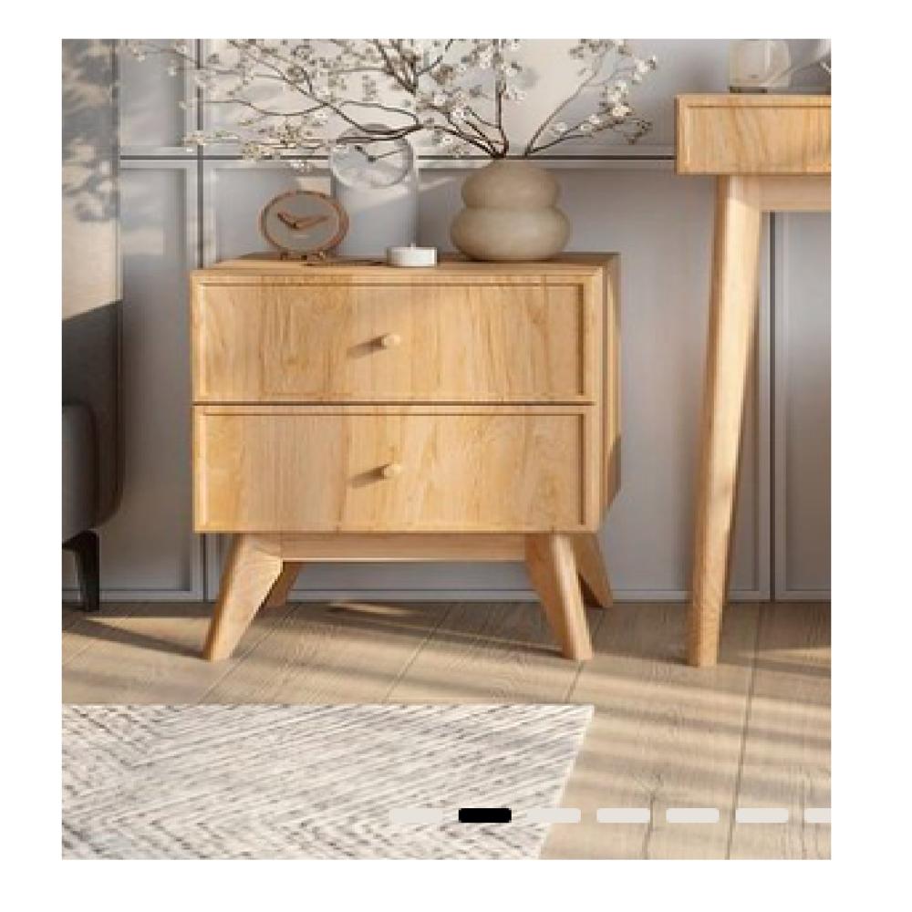 Velador Mesa de Noche Clásica Olivia color Duna 2 cajones TU MESITA