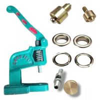 Maquina Remachadora con 100 Ojales Ojalillo Nro 24 de 10mm Mas Juego de Troquel Y Sacabocado