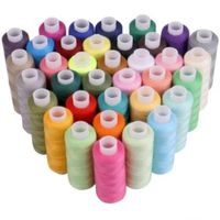 Kit de 36 Bobinas Hilo de Coser por 400 Yardas Maquina Familiar