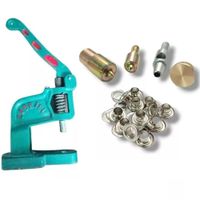 Maquina Remachadora con 100 Ojales Ojalillo Nro 100  de 4mm Mas Juego de Troquel Y Sacabocado