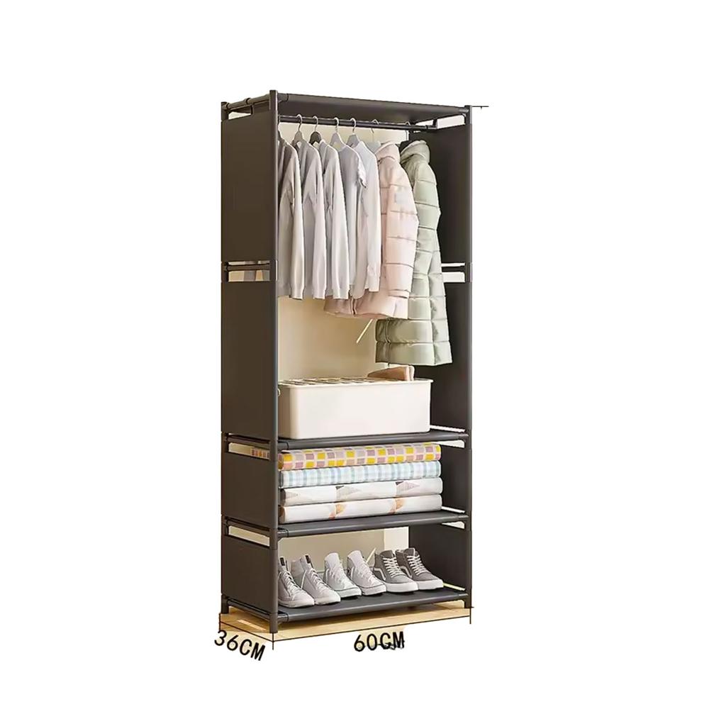 Ropero Armario Closet Perchero Organizador Ropa 1 Cuerpos Negro 3054