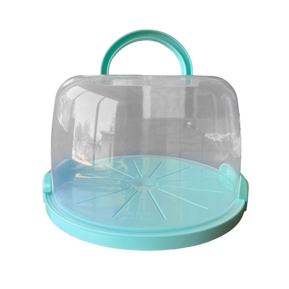 Porta Torta Frutas Comida Con Sujetadores Grande Turquesa