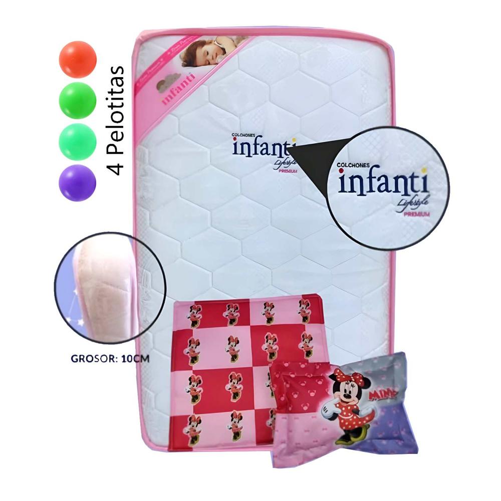 Colchón de Bebe para Cunas Pack and Play Rosado