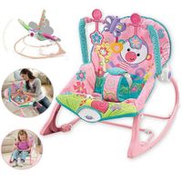 Silla Mecedora Vibradora Musical Monkey Pink