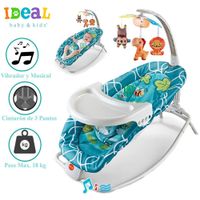 Silla Mecedora Ideal Musical con Vibrador Ocean Celeste