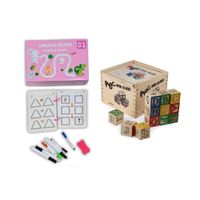 Libro De Trazos Mágicos + Cubo ABC 48Pzs Para Niñas