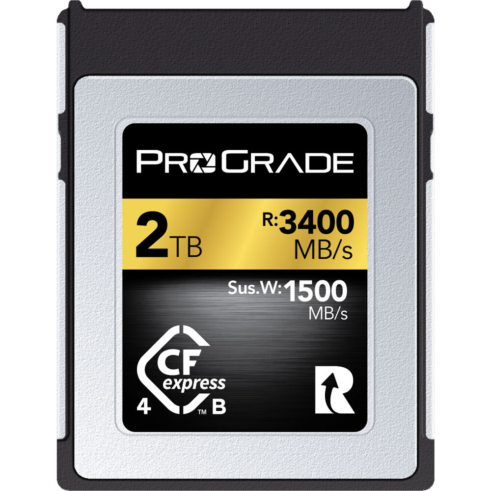Tarjeta de Memoria ProGrade Digital CFexpress 4.0 Type B Gold de 2TB - Certificación RED, Velocidade