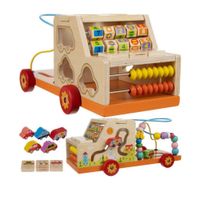Camión Circuito Colorido Montessori De Madera