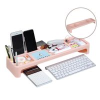 Organizador De Escritorio Elevado Multiuso Rosado  506RS05