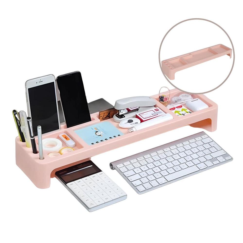 Organizador De Escritorio Elevado Multiuso Rosado  506RS05