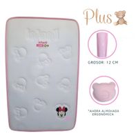 Colchón Plus para Bebé bordes Rosado