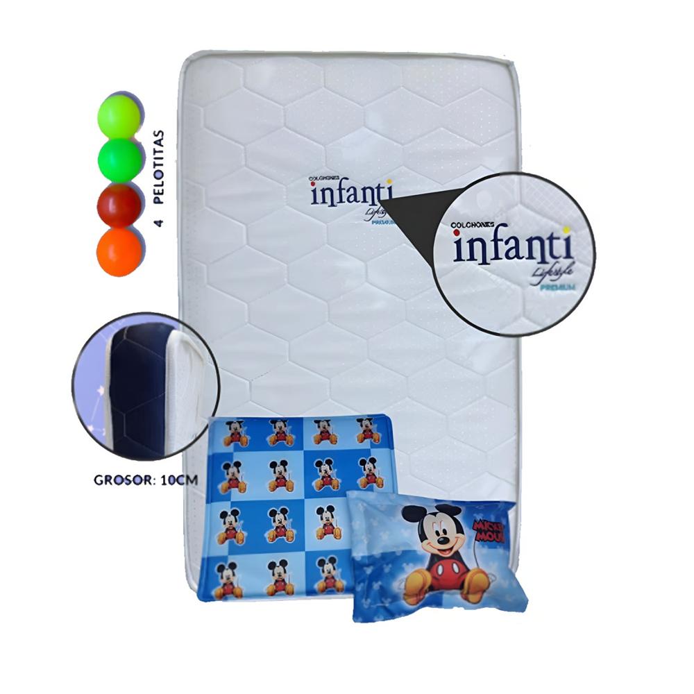 Colchón de Bebe para Cunas Pack and Play Azul