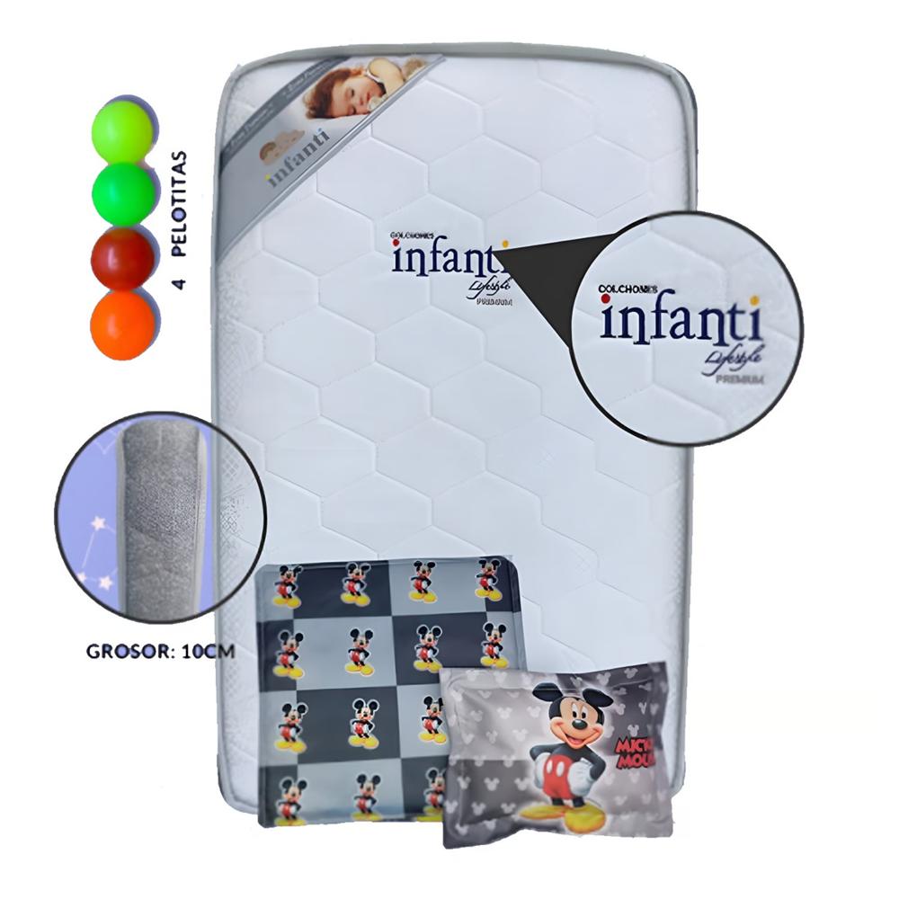 Colchón de Bebe para Cunas Pack and Play Plomo