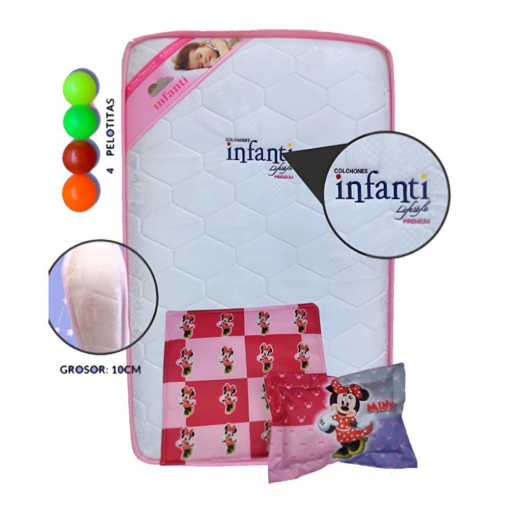 Colchón de Bebe para Cunas Pack and Play Rosa