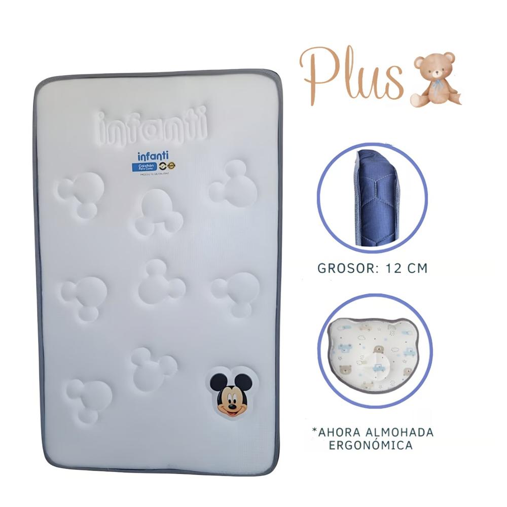 Colchón Plus para Bebé bordes Azul