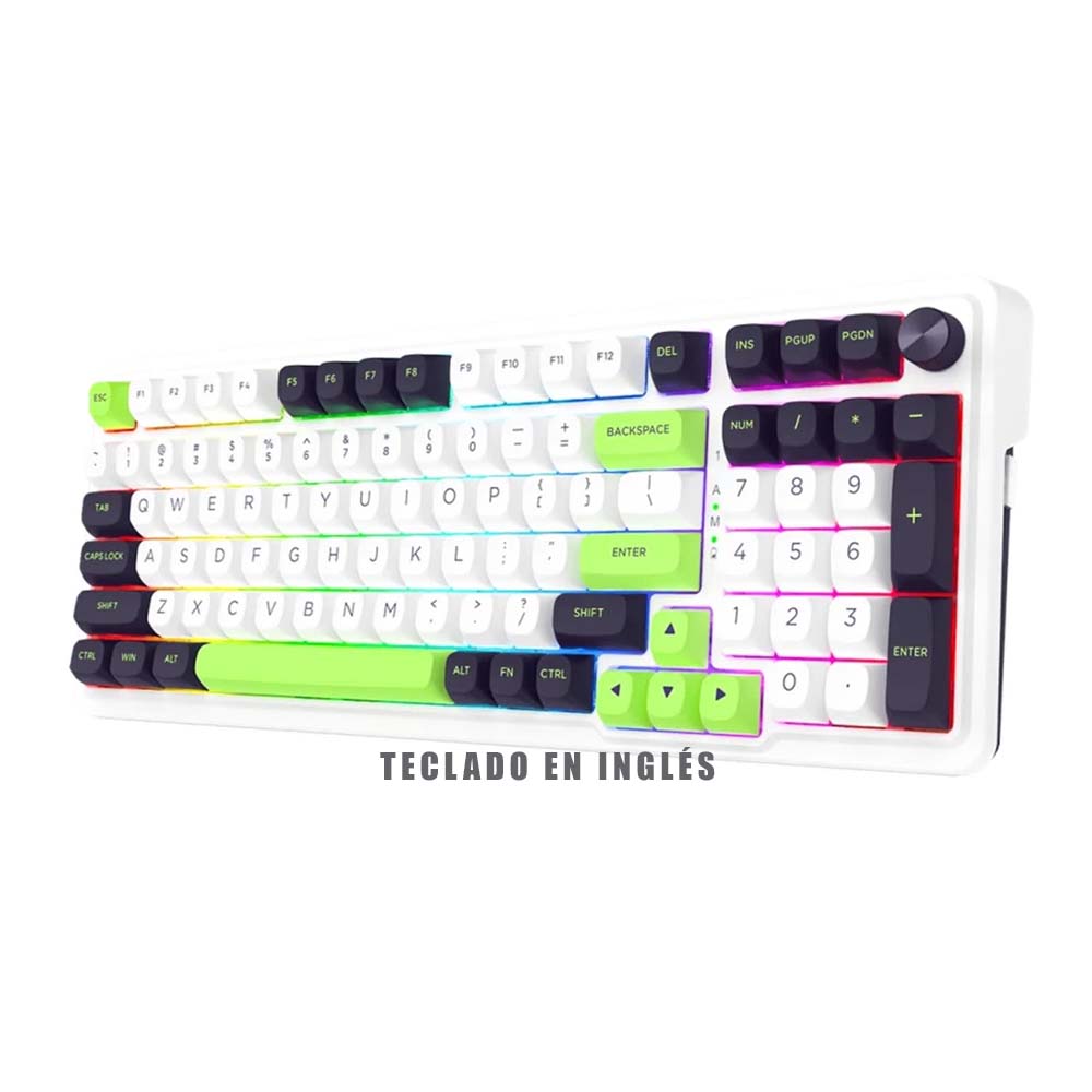 Teclado Redragon EISA K686WGB-RGB-MAX Wireless English Green