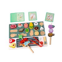 Set Didáctico Parrilla Barbacoa de Madera para Niños