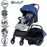 Coche Maleta TRAVEL HAPPY con Porta Bebé Blue