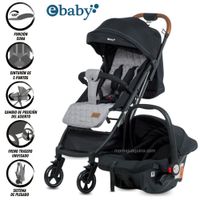 Coche Maleta TRAVEL HAPPY con Porta Bebé Black