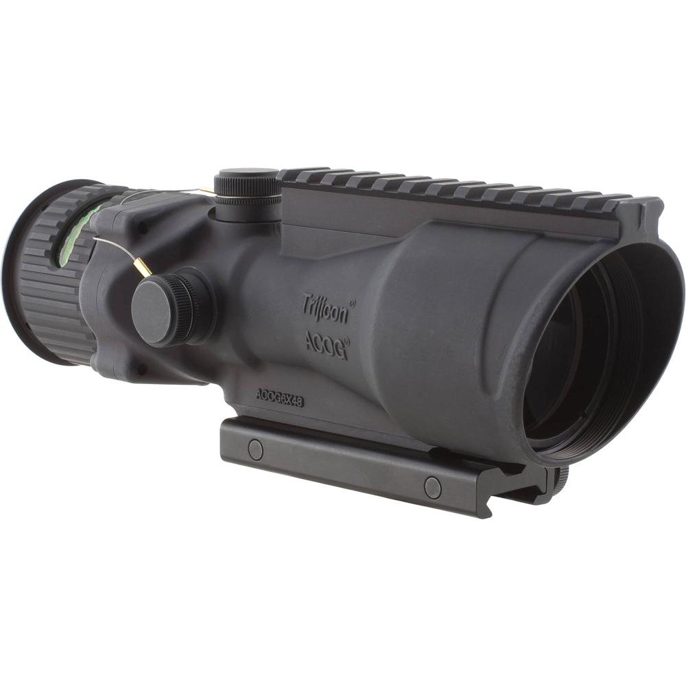 Trijicon 6x48 ACOG Riflescope (Negro Mate) - Retícula Chevron Verde 7.62x51/M80, Doble Iluminación T