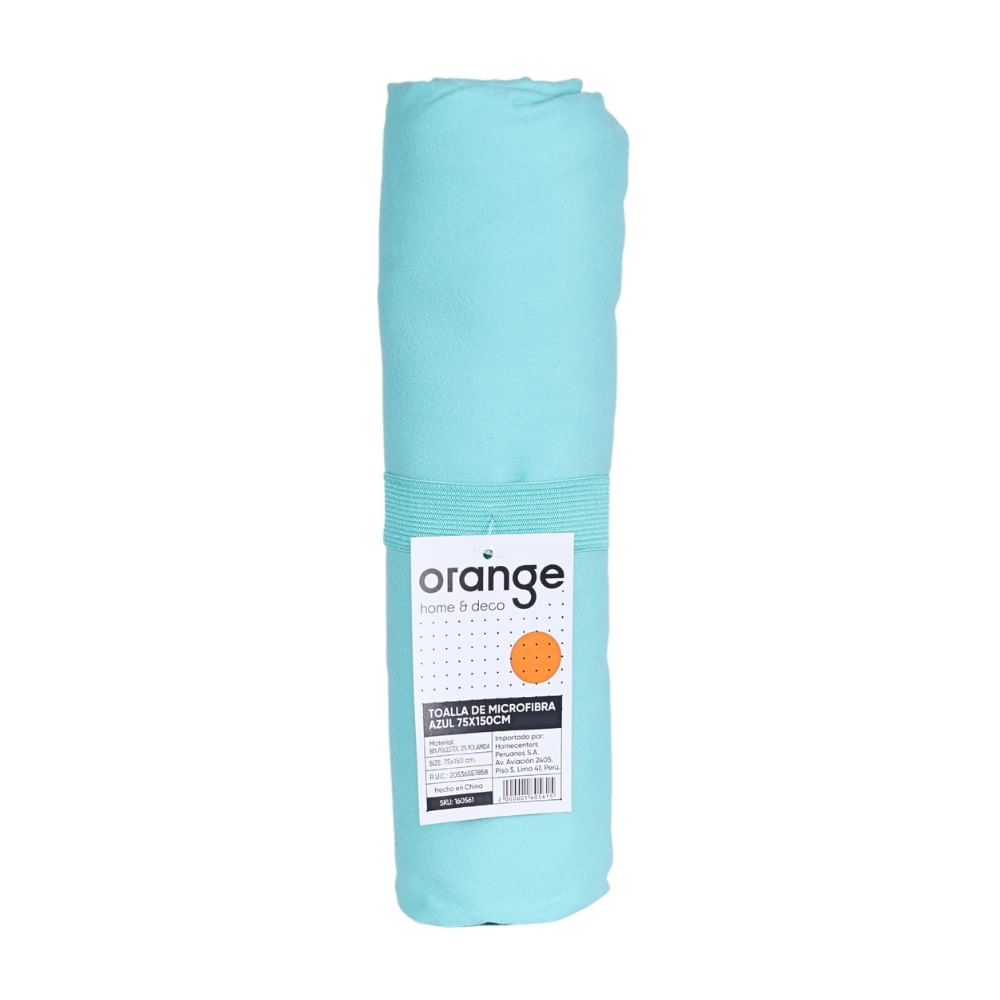 Toalla de Microfibra Azul 75x150cm Orange