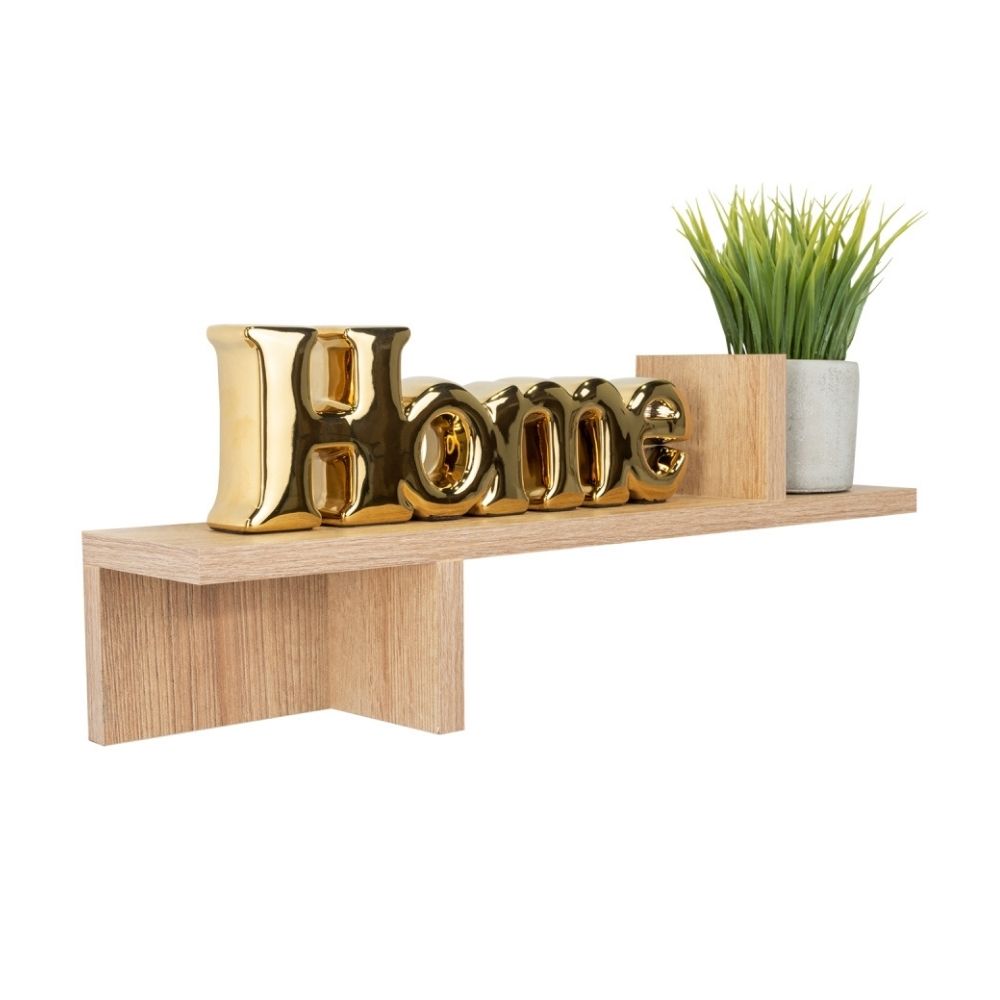 Repisa de Melamina Tuhome Modelo MONACO Beige de 50 cm