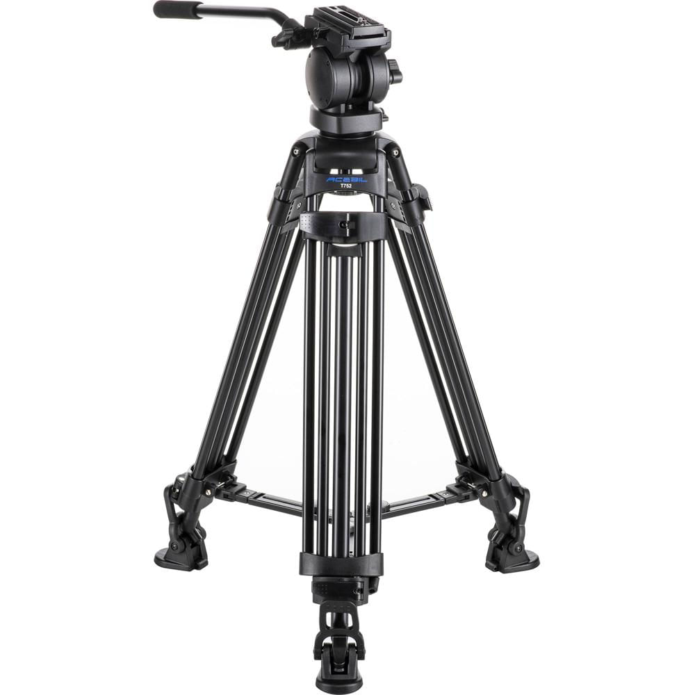 Trípode Profesional Acebil P-22MX - Soporta 13.2 lb (6kg), Cabeza Fluida H20, Tripode de Aluminio T7