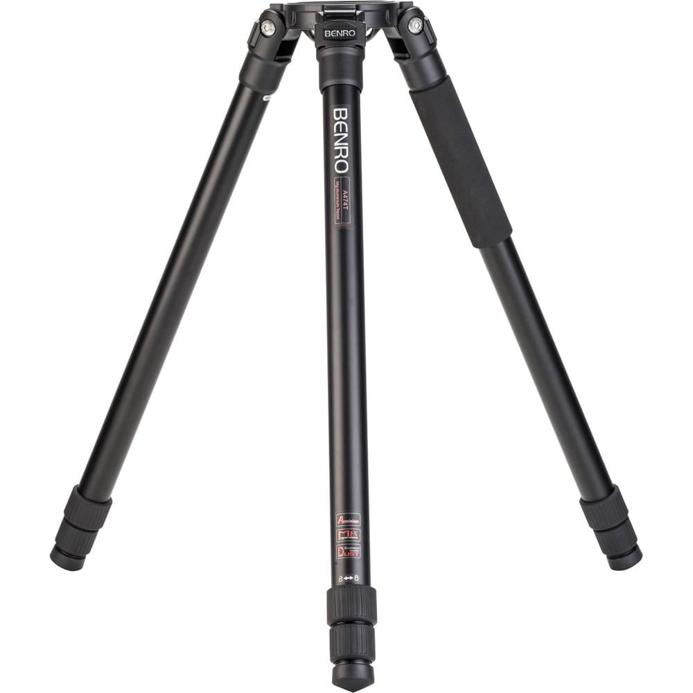 Trípode de Video de Aluminio Benro A474T (Bowl de 100mm) - Altura Máxima 59.4"", Capacidad de Carga 7