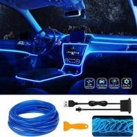 Luz Led Para El Interior Del Auto Azul  619AZ06