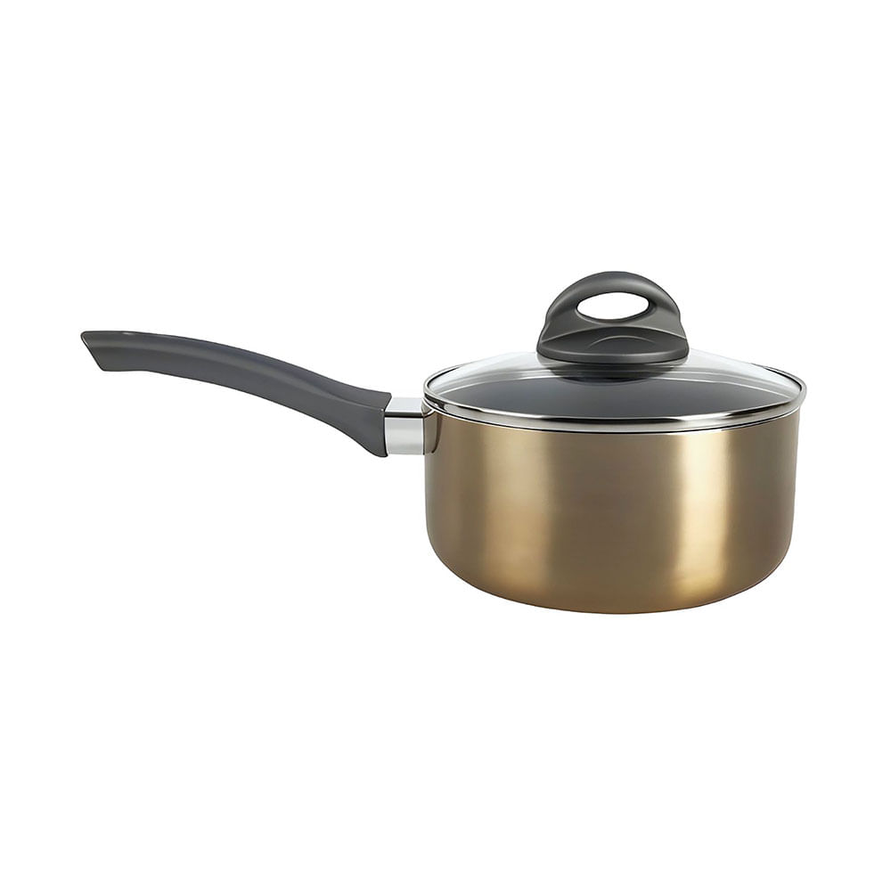Cacerola Oster® Antiadherente 18CM con Tapa Herscher Gold 136802 02