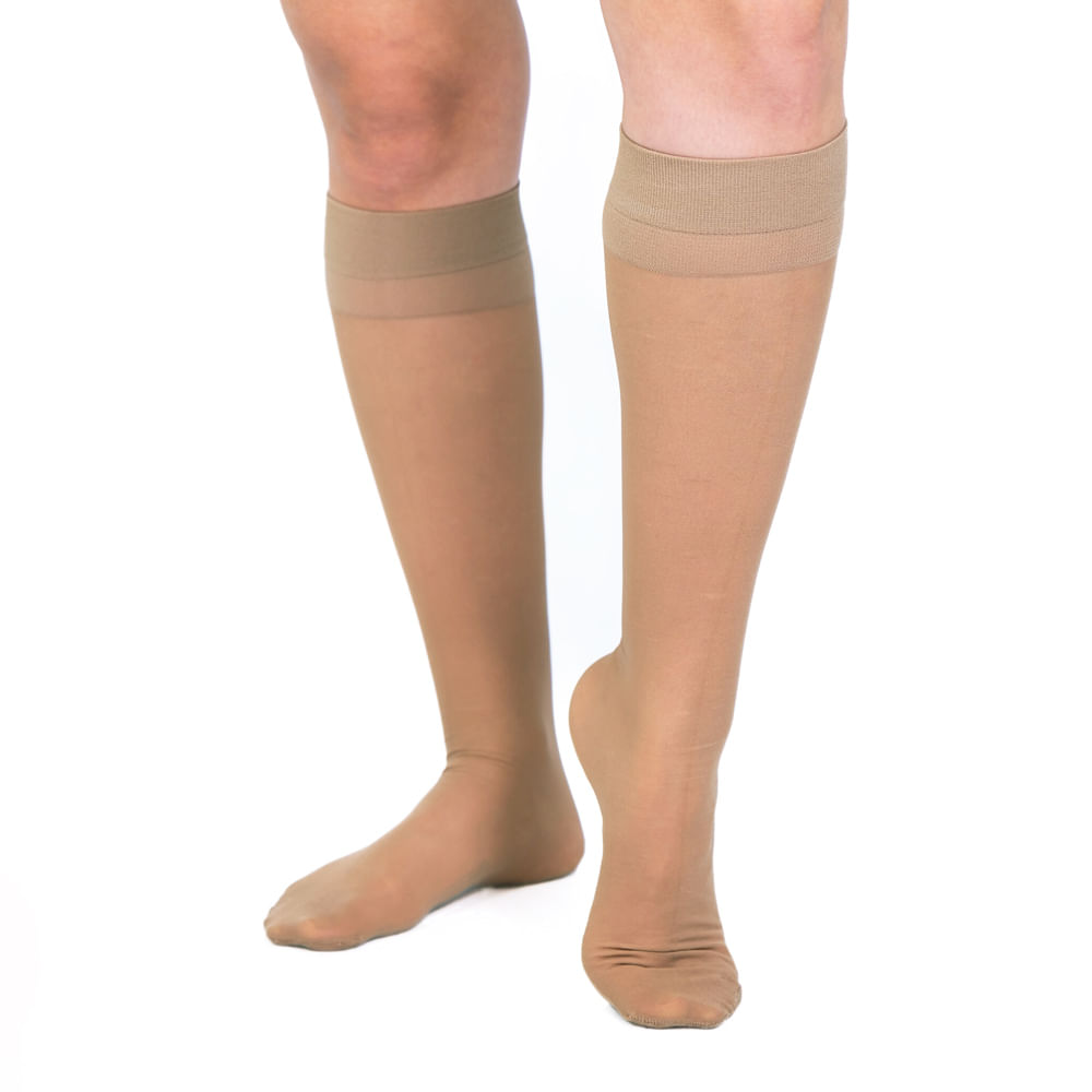 Medias para Várices Hasta La Rodilla Compresión MEDIA 15-20 MM/HG Talla L
