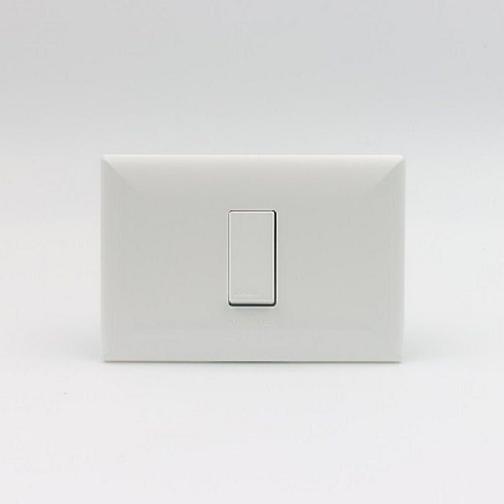 PULSADOR PARA TIMBRE SIMPLE SINTHESI S17 PLACA BLANCA Y DADO BLANCO