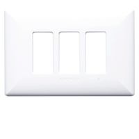 PLACA TRIPLE DE 3 ESPACIOS SINTHESI S17 BLANCO