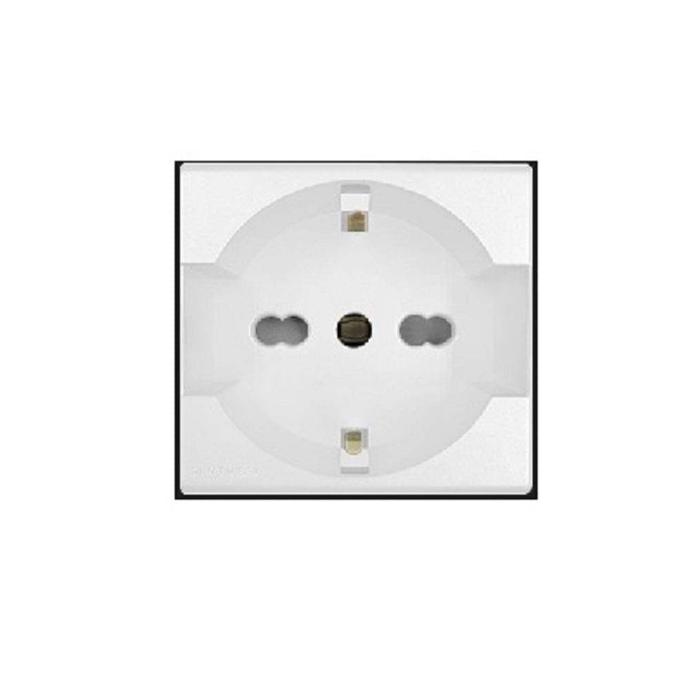 DADO TOMACORRIENTE SCHUKO DE 1 MODULO SINTHESI S22 BLANCO